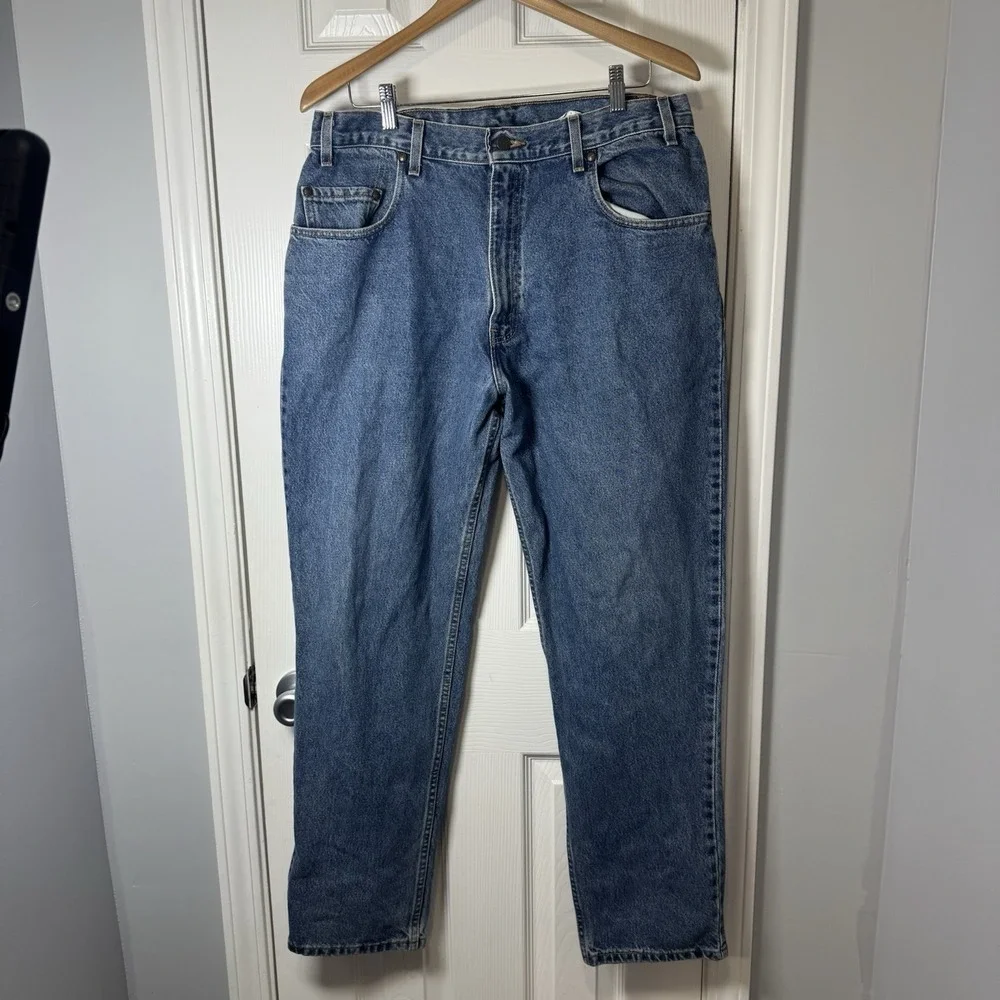 Levi's Jeans 545 Men's Loose Fit Orange Tab Medium Denim‎ 36x32 Batwing Vintage
